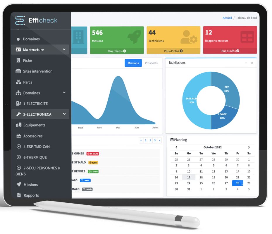 Application de digitalisation du contrôle règlementaire